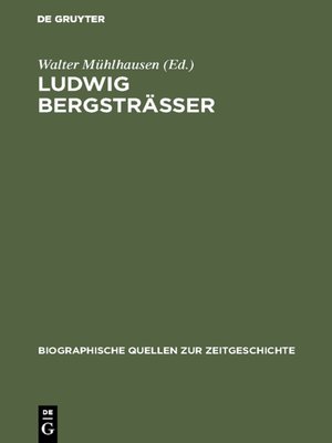 cover image of Ludwig Bergsträsser